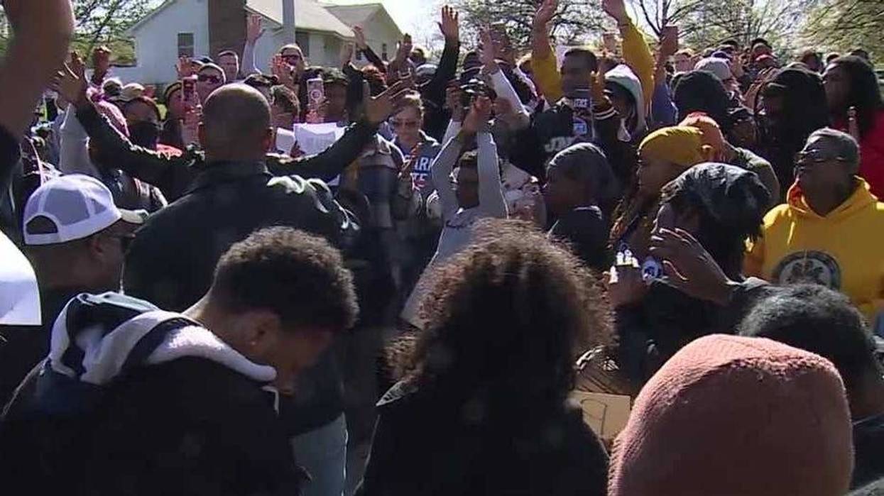 People gather for demonstration in KC Northland neighborhood