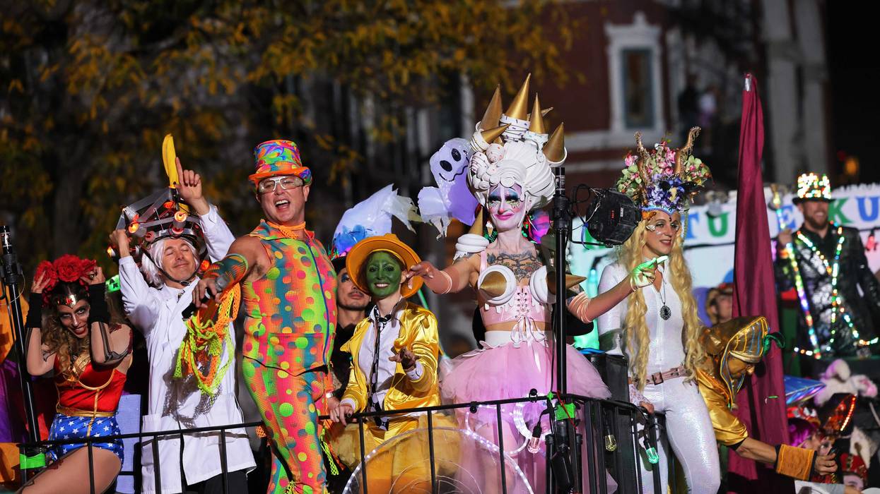 People participate in New York’s 48th Annual Village Halloween Parade in Greenwich Village on October 31, 2021 in New York City. The annual Halloween parade in Greenwich Village returned after being postponed last year due to the coronavirus (COVID-19) pandemic.