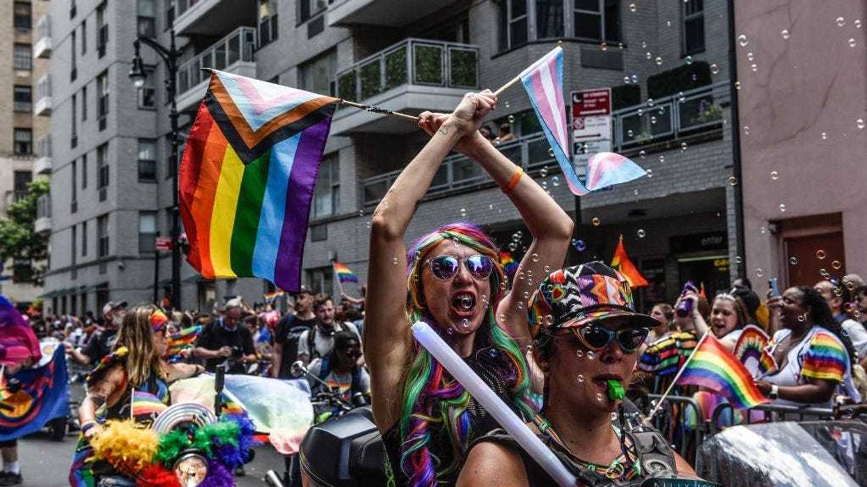 People participate in the annual Pride March on June 25, 2023 in New York City.