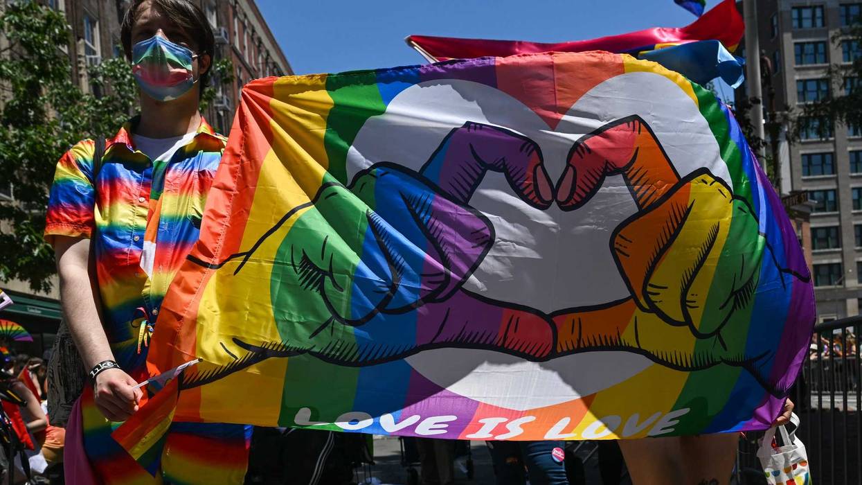 People participate in the New York City Pride Parade on June 26, 2022 in New York City.