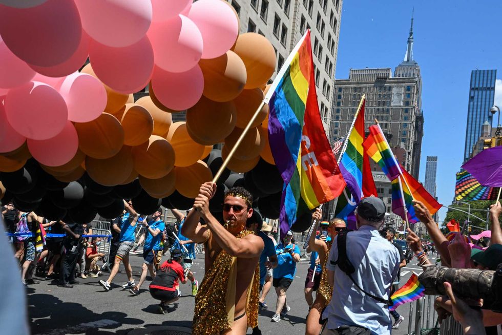 People participate in the New York City Pride Parade on June 26, 2022 in New York City.