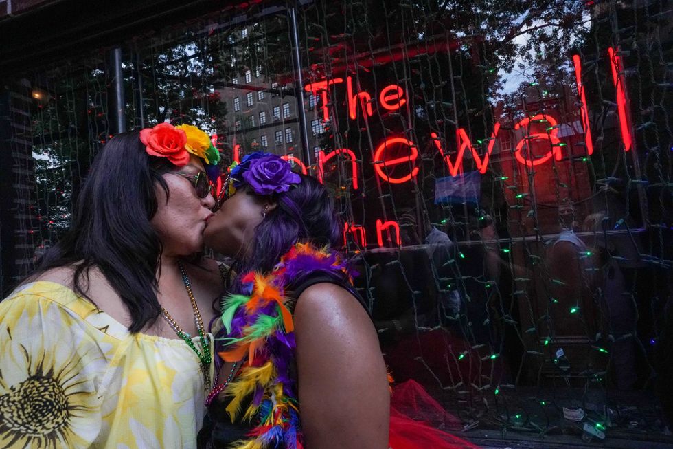 People participate in the Queer Liberation March on June 27, 2021, in New York City. The Queer Liberation March is an alternative Pride celebration free of police officers and major corporate sponsors.