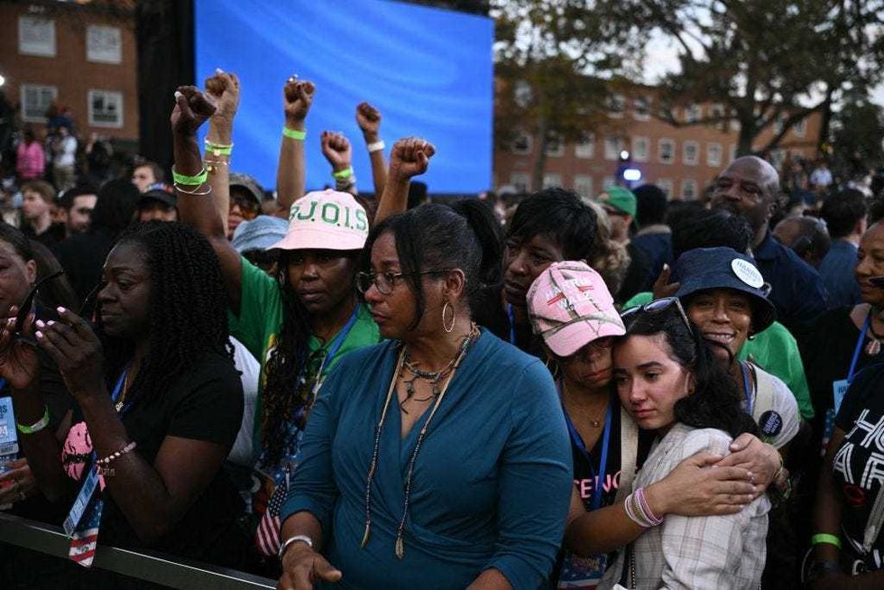 People react as U.S. Vice President Kamala Harris