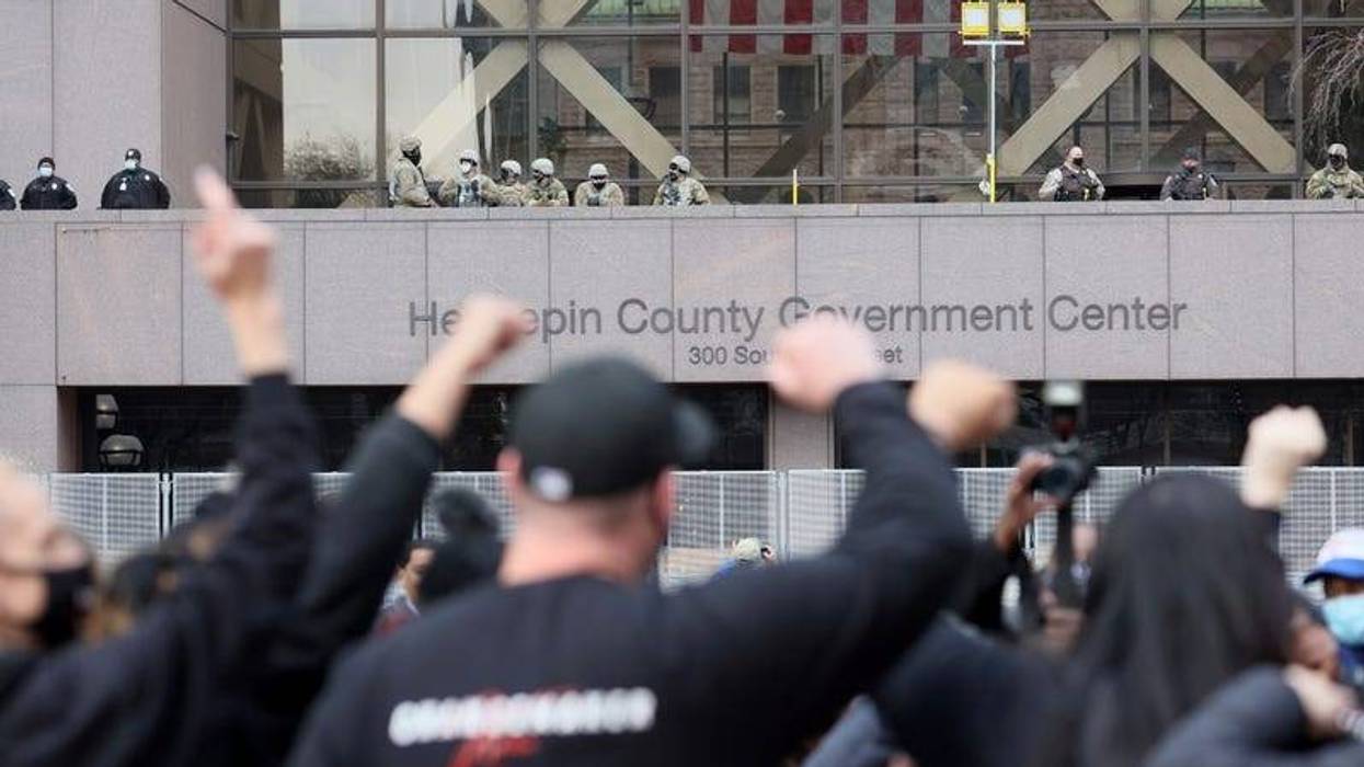 People react outside the Hennepin County Government Center after the verdict was read in the Derek Chauvin trial on April 20, 2021, In Minneapolis, Minnesota. Former police officer Derek Chauvin was on trial on second-degree murder, third-degree murder, and second-degree manslaughter charges in the death of George Floyd on May 25, 2020. After the video was released of then-officer Chauvin kneeling on Floyd’s neck for nine minutes and twenty-nine seconds, protests broke out across the U.S. and around the world. The jury found Chauvin guilty on all three charges.