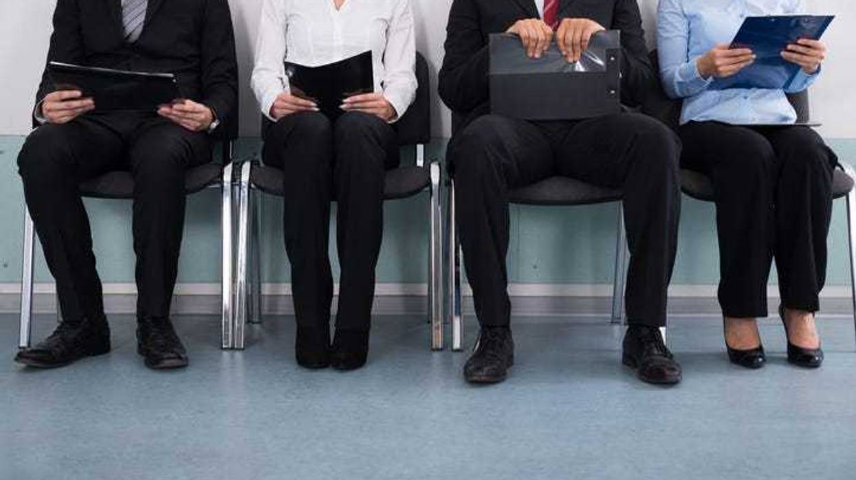 People waiting for interviews.