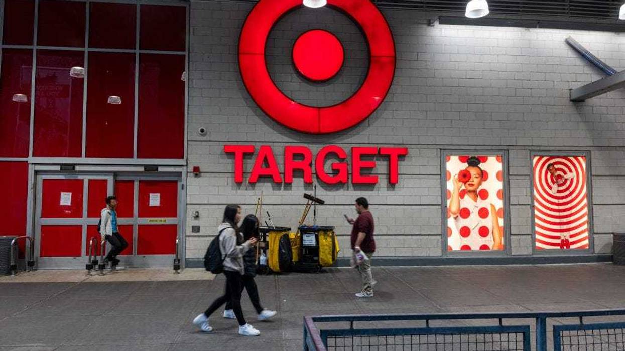 People walk by a Target store in the Harlem neighborhood in Manhattan on September 28, 2023 in New York City.