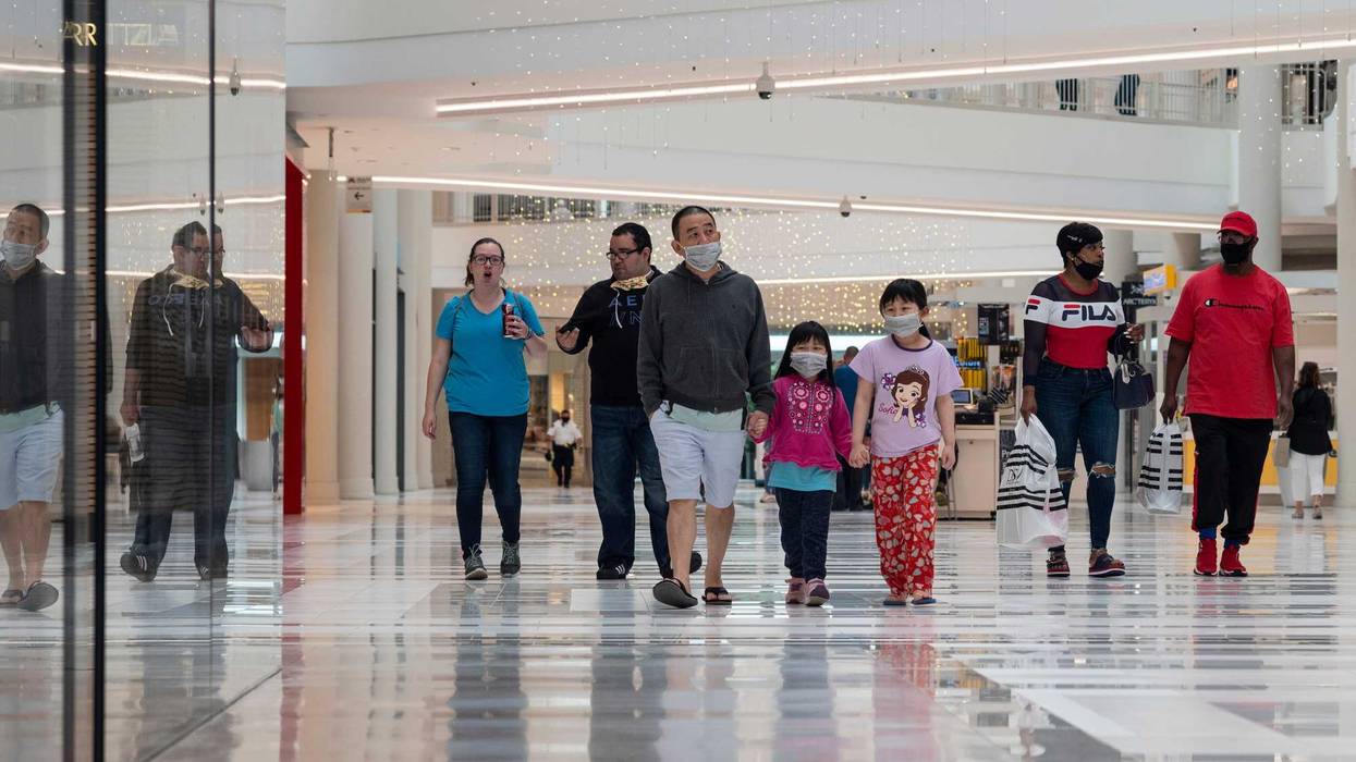 People walking in the Mall of America