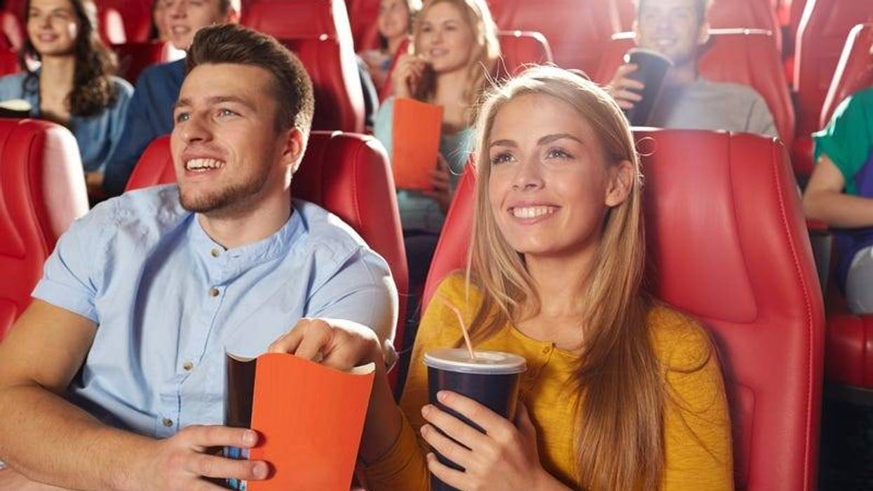 People watching movie in theater