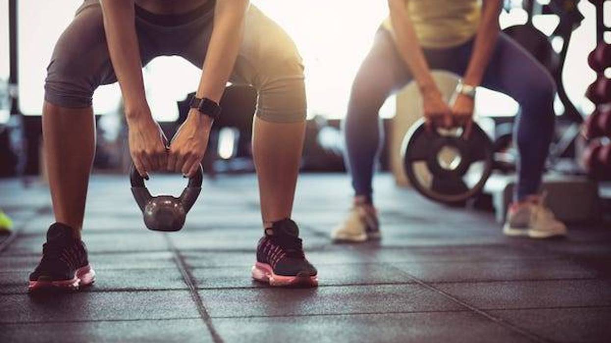 People working out at the gym