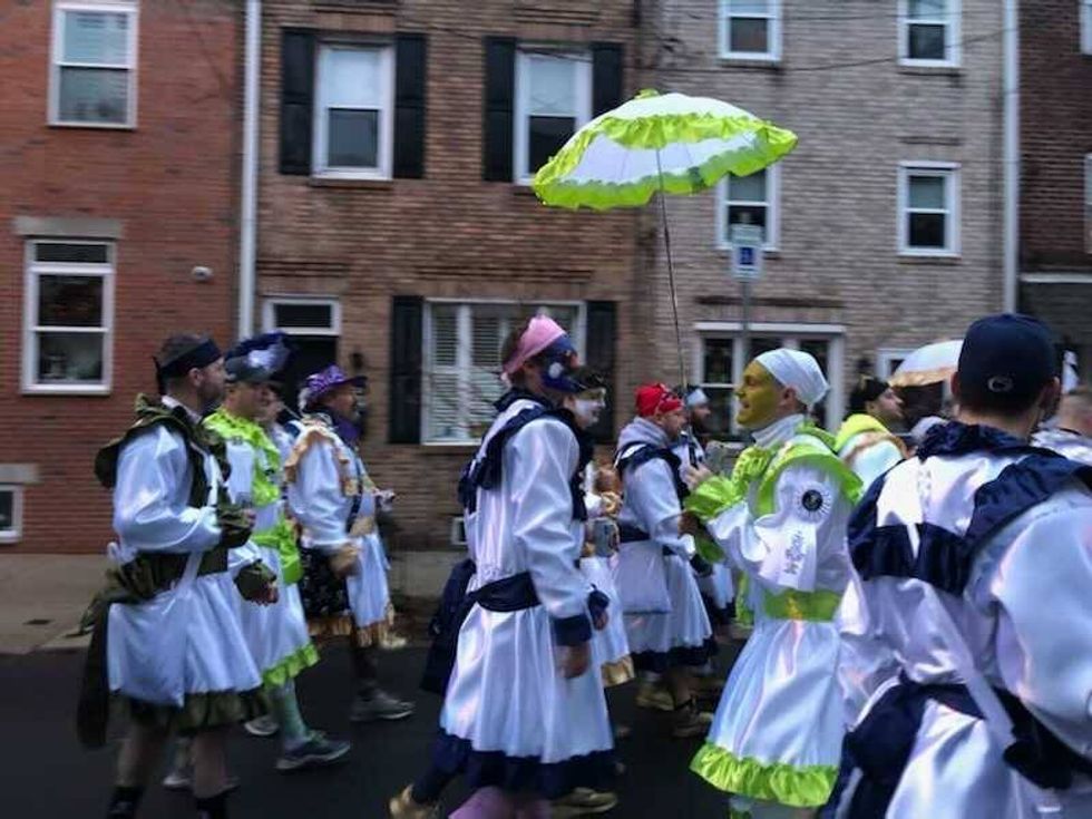 Performers in the 2022 Mummers Parade.