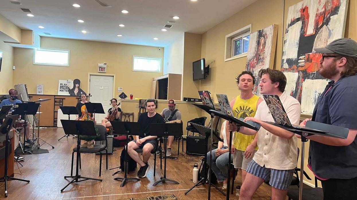 Performers in the show "Out of Focus" rehearse ahead of the Chicago Musical Theatre Festival, which returns later this month.