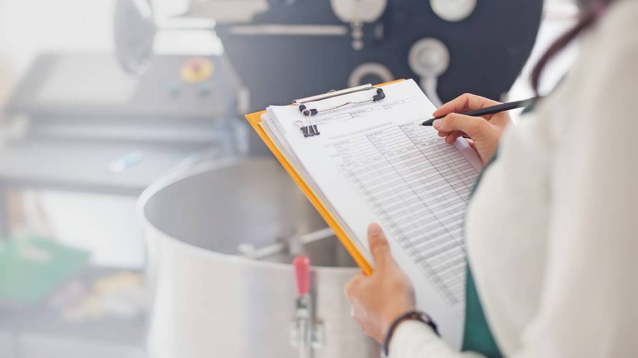 Person conducting a health inspection