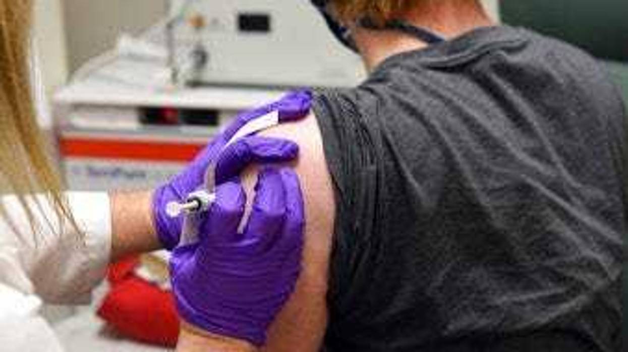 Person gets vaccine