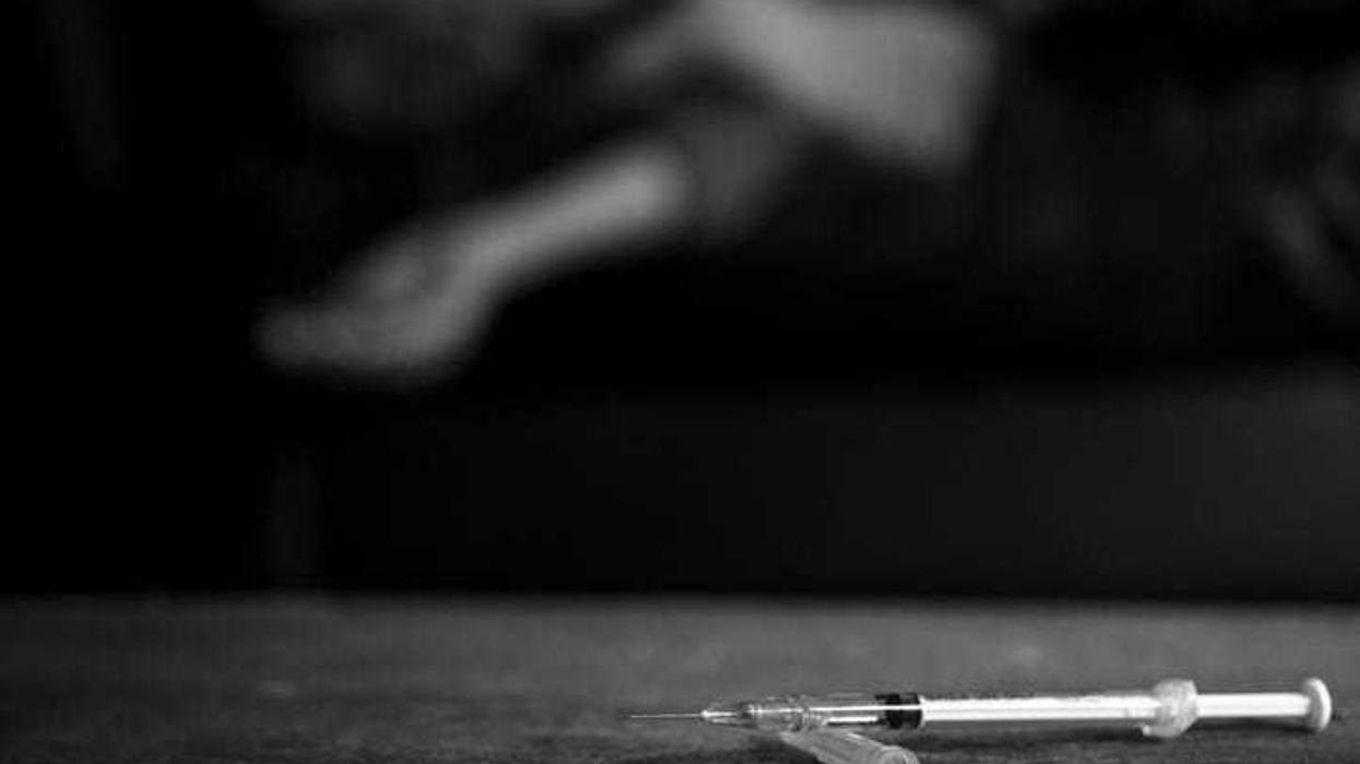 Person overdosing from using narcotics.