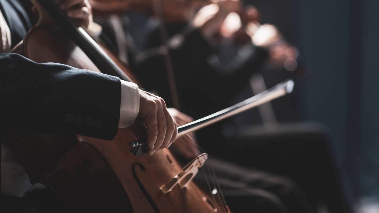 Person playing violin