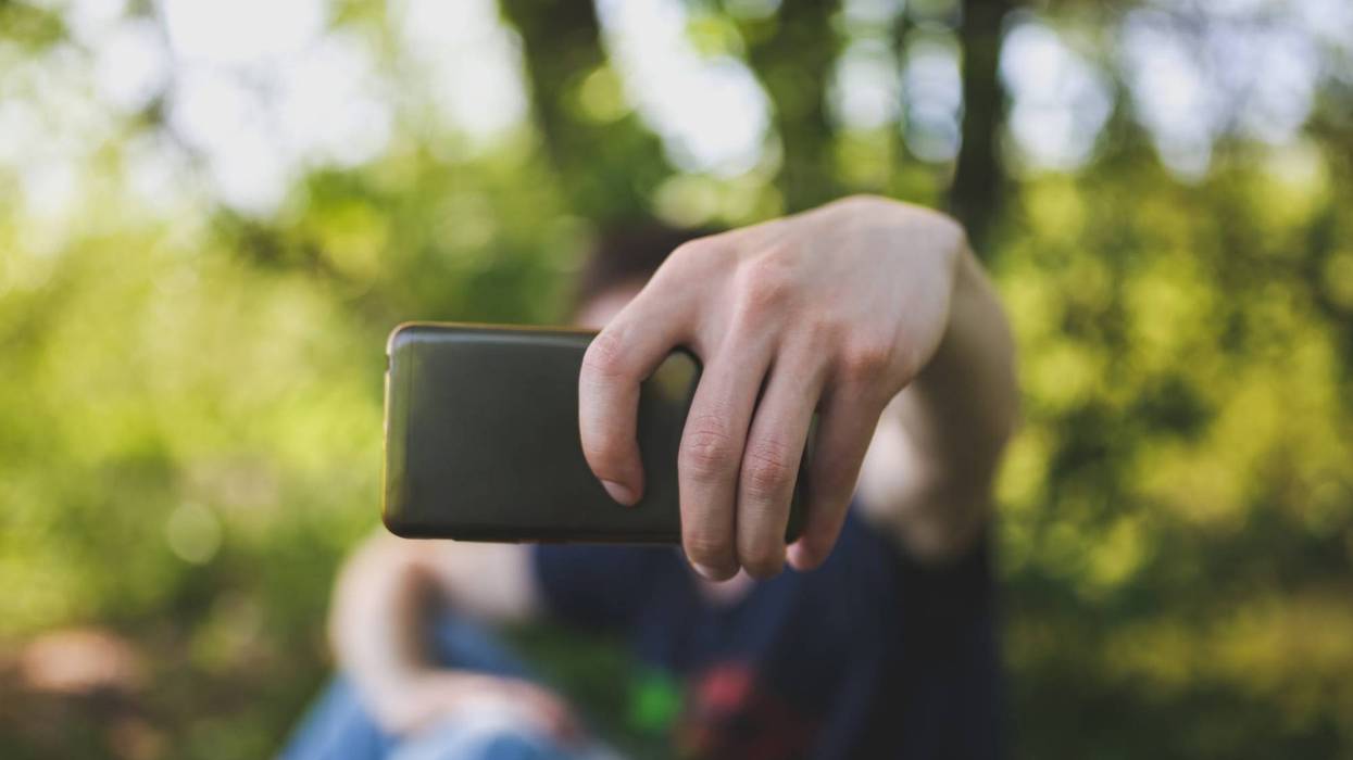 person taking a selfie