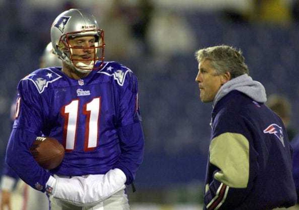 Pete Carroll and Drew Bledsoe