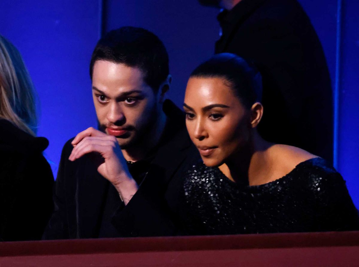 Pete Davidson and Kim Kardashian attend the 23rd Annual Mark Twain Prize For American Humor at The Kennedy Center on April 24, 2022 in Washington, D.C