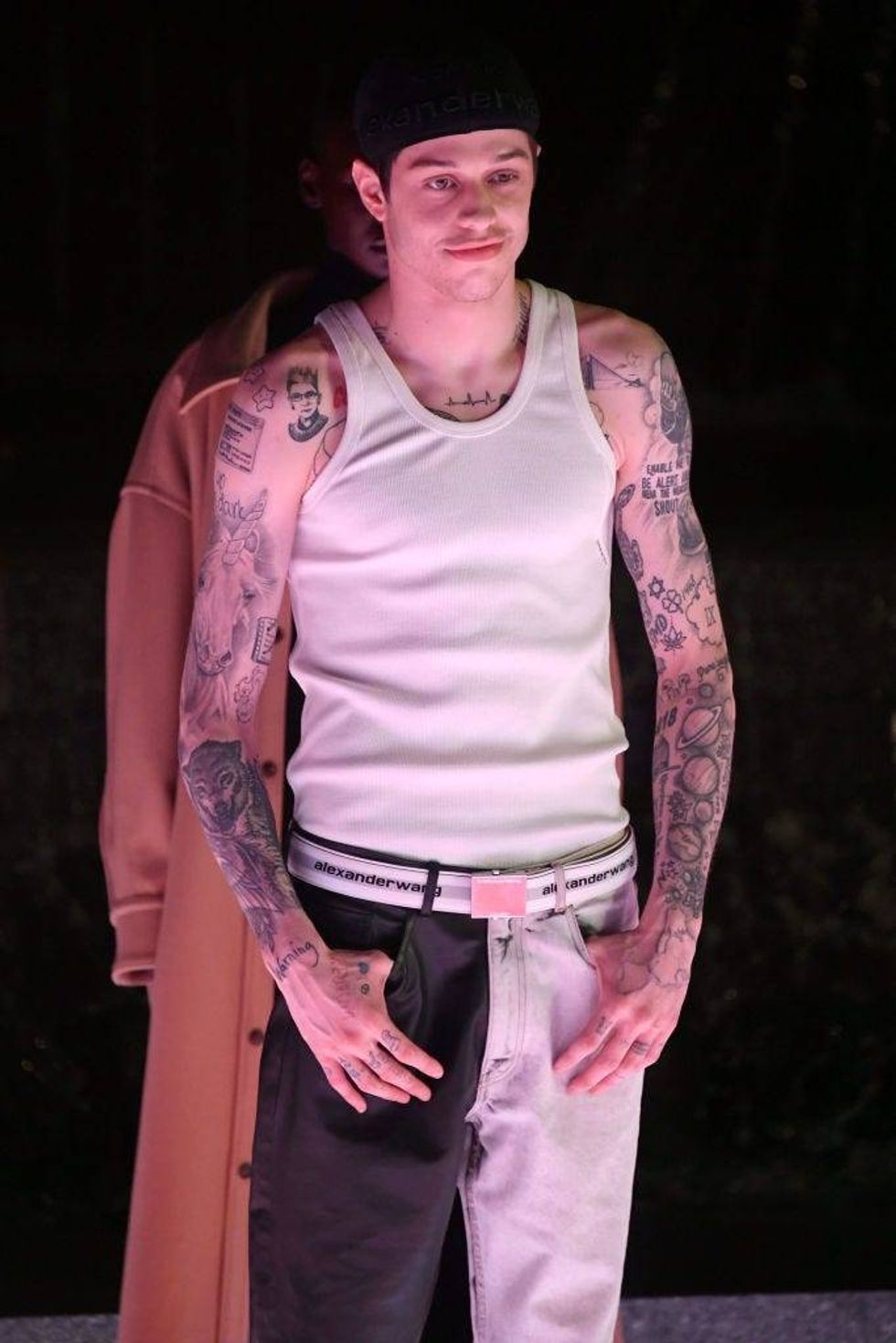Pete Davidson models Alexander Wang on the runway during the Collection 1 fashion show in New York City in May 2019