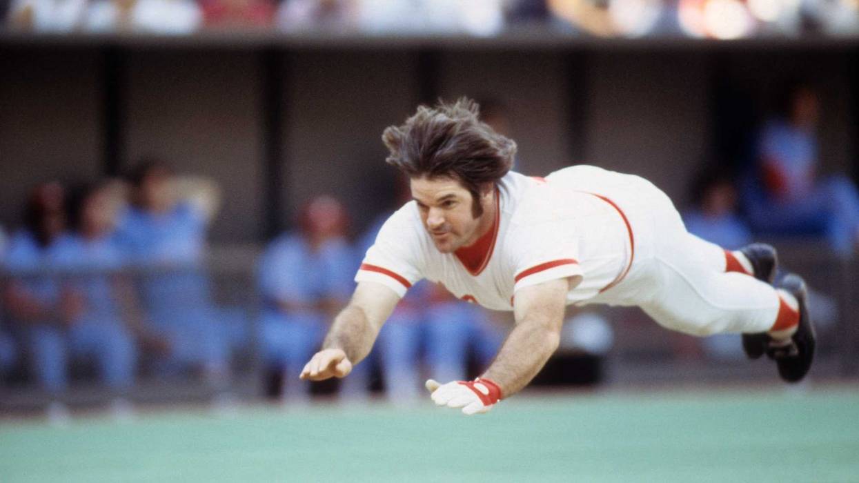 Pete Rose sliding