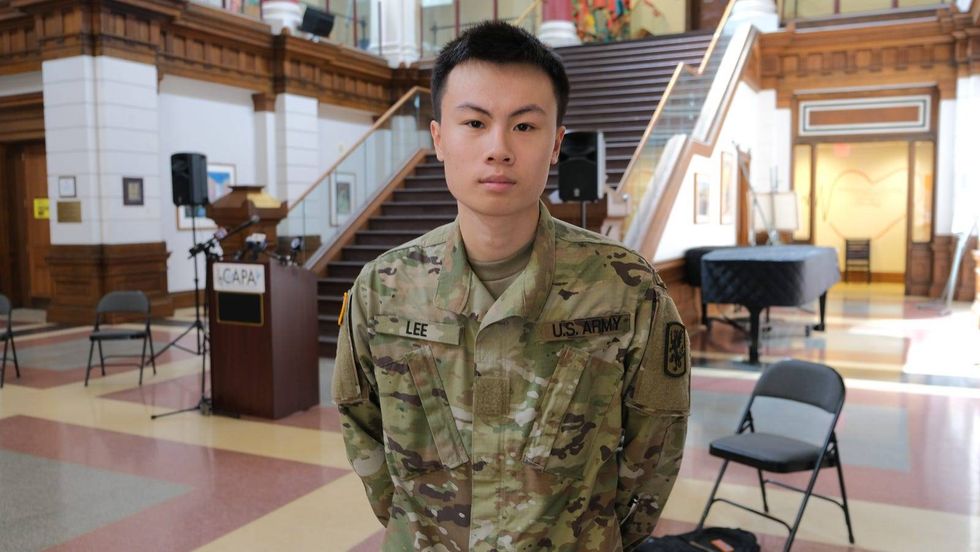 Peter Lee, a senior at the Academy at Palumbo.