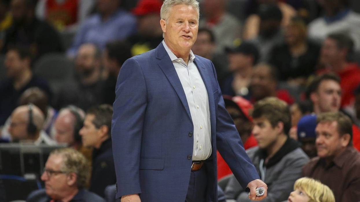 Philadelphia 76ers head coach Brett Brown