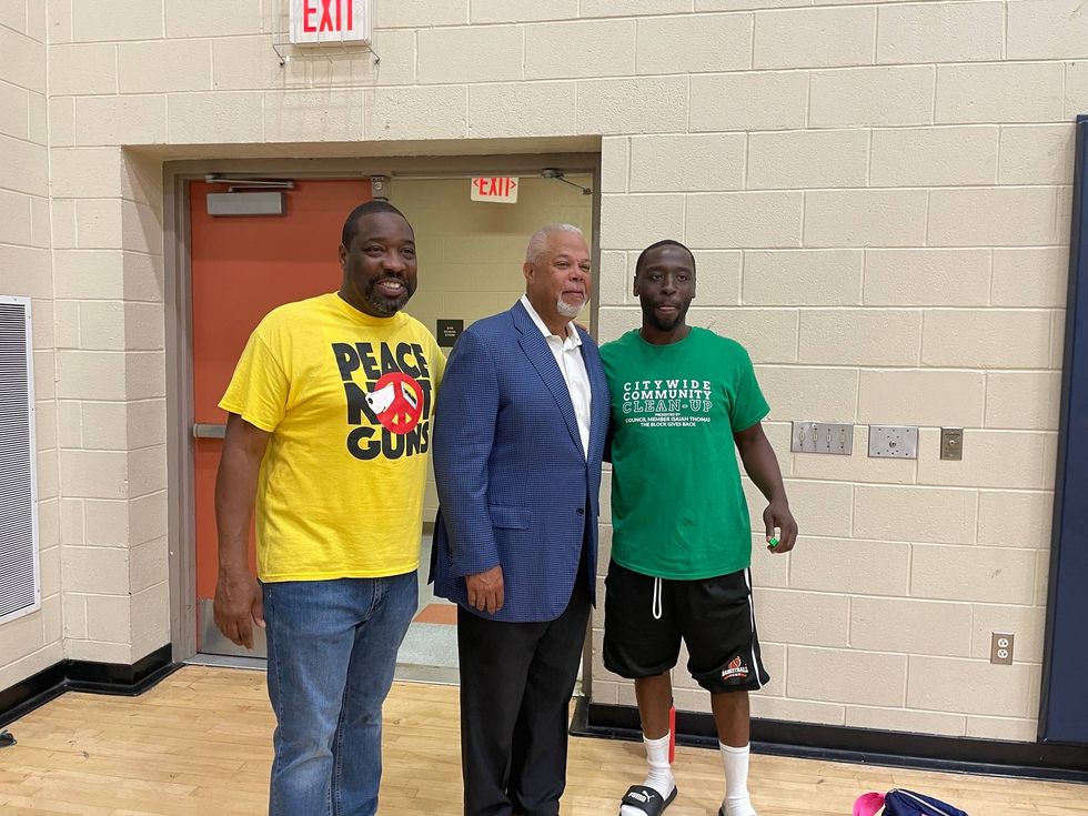 Philadelphia City Councilmember Kenyatta Johnson, Pennsylvania Sen. Anthony Hardy Williams, and Philadelphia City Councilmember Isaiah Thomas.