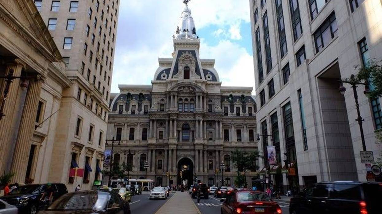Philadelphia City Hall, as seen from South Broad Street.