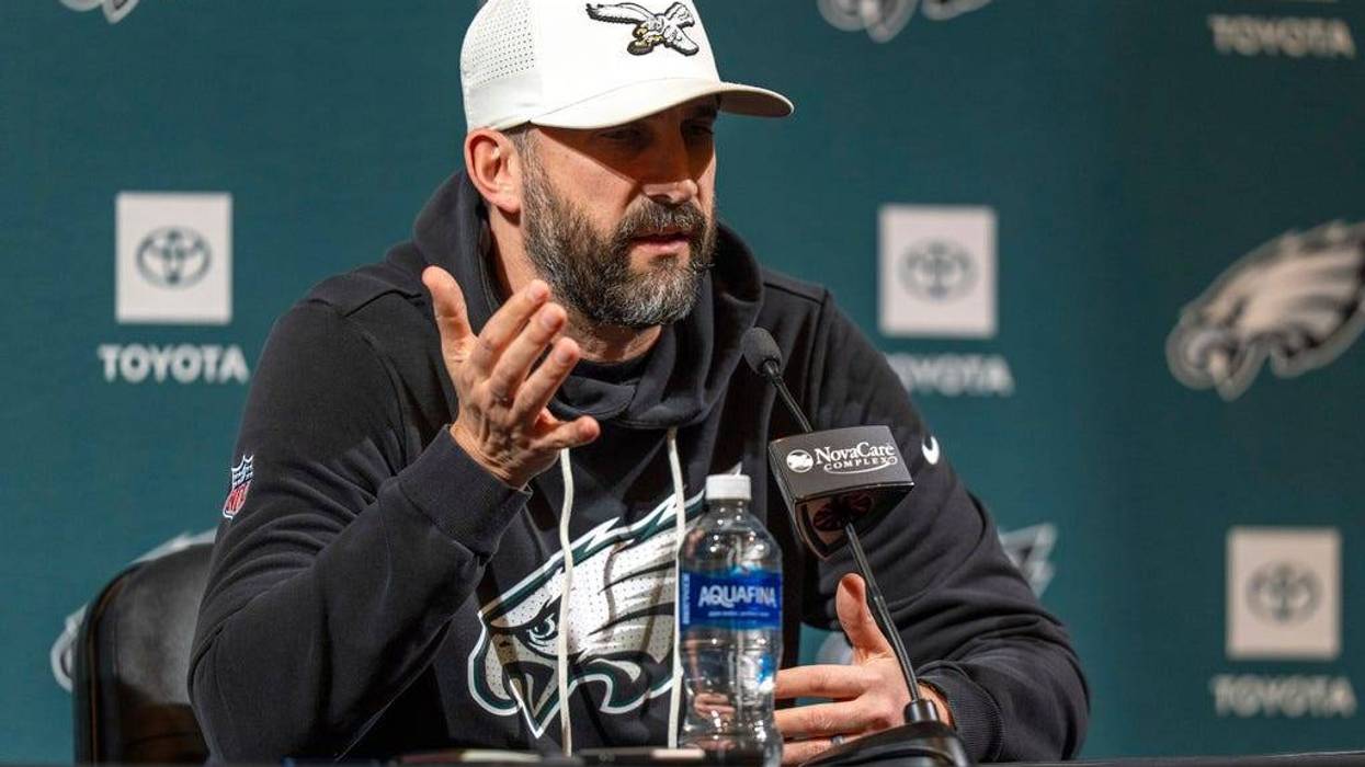 Philadelphia Eagles head coach Nick Sirianni speaks with the media during a news conference at the NFL football team's training facility, Thursday, Jan. 15, 2026, in Philadelphia.