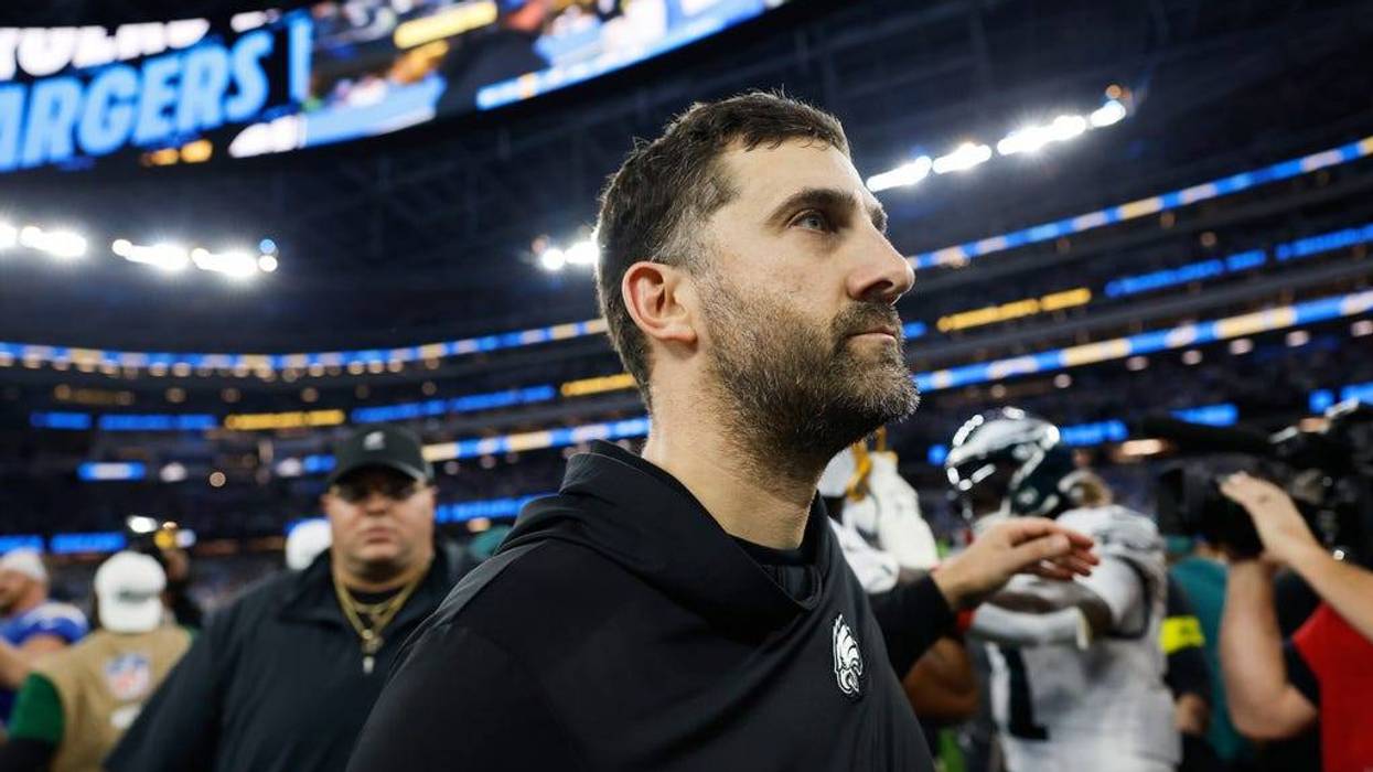 Philadelphia Eagles head coach Nick Sirianni walks off the field after a loss to the Los Angeles Chargers in an NFL football game Monday, Dec. 8, 2025, in Inglewood, Calif.