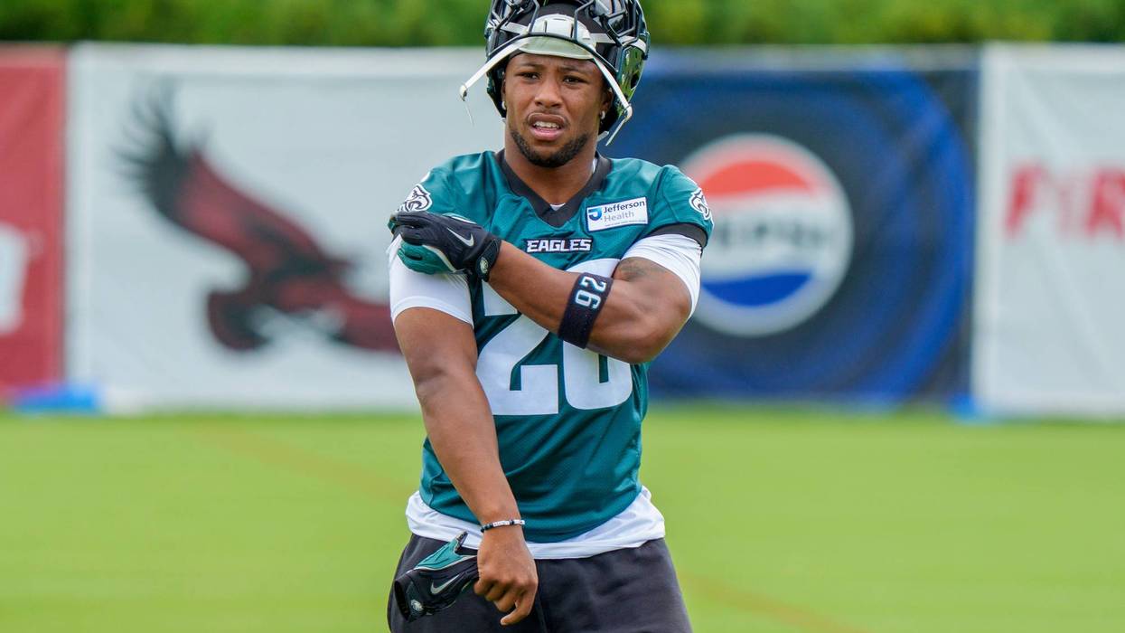 Eagles running back Saquon Barkley was inspired by Barry Sanders serving his teammates