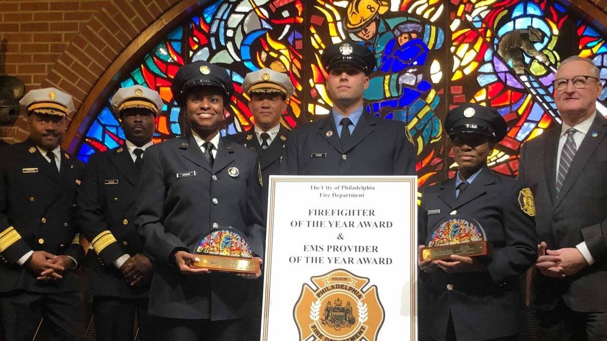 Philadelphia Firefighter of the Year and EMS Provider of the Year award winners Asia Johnson, Sean Frazier and Amanda Matthews.