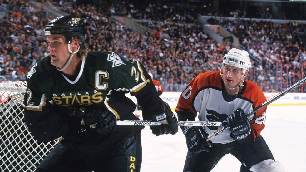 Philadelphia Flyers right wing Keith Jones, c. 1999
