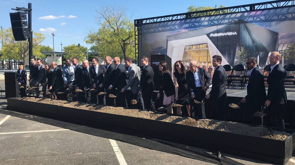 Philadelphia Fusion officials break ground on a new $50 million esports arena in South Philadelphia.