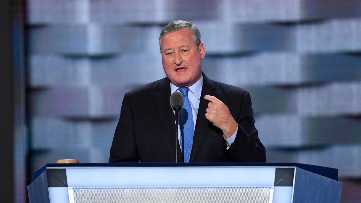 Philadelphia mayor Jim Kenney speaks during the 2016 Democratic National Convention at Wells Fargo Arena.