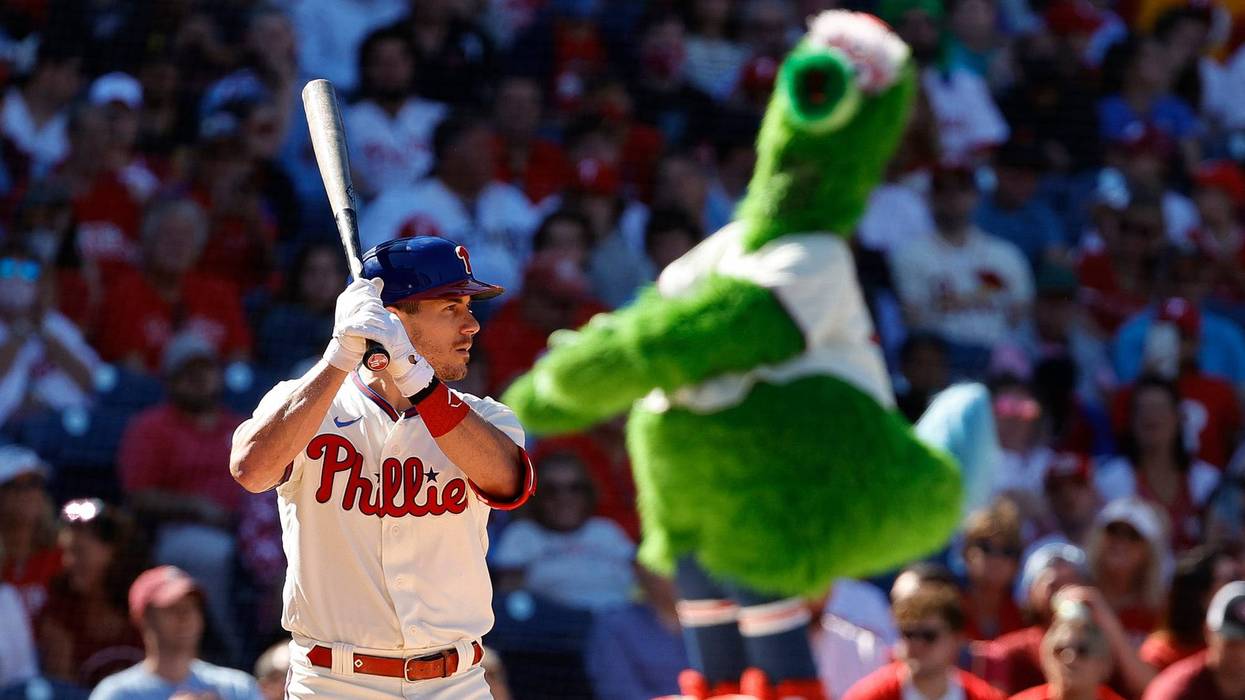 Philadelphia Phillie JT Realmuto at the plate at Citizens Bank Park