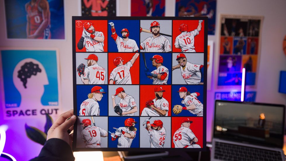 Philadelphia Phillies players depicted in Dhwani Saraiya