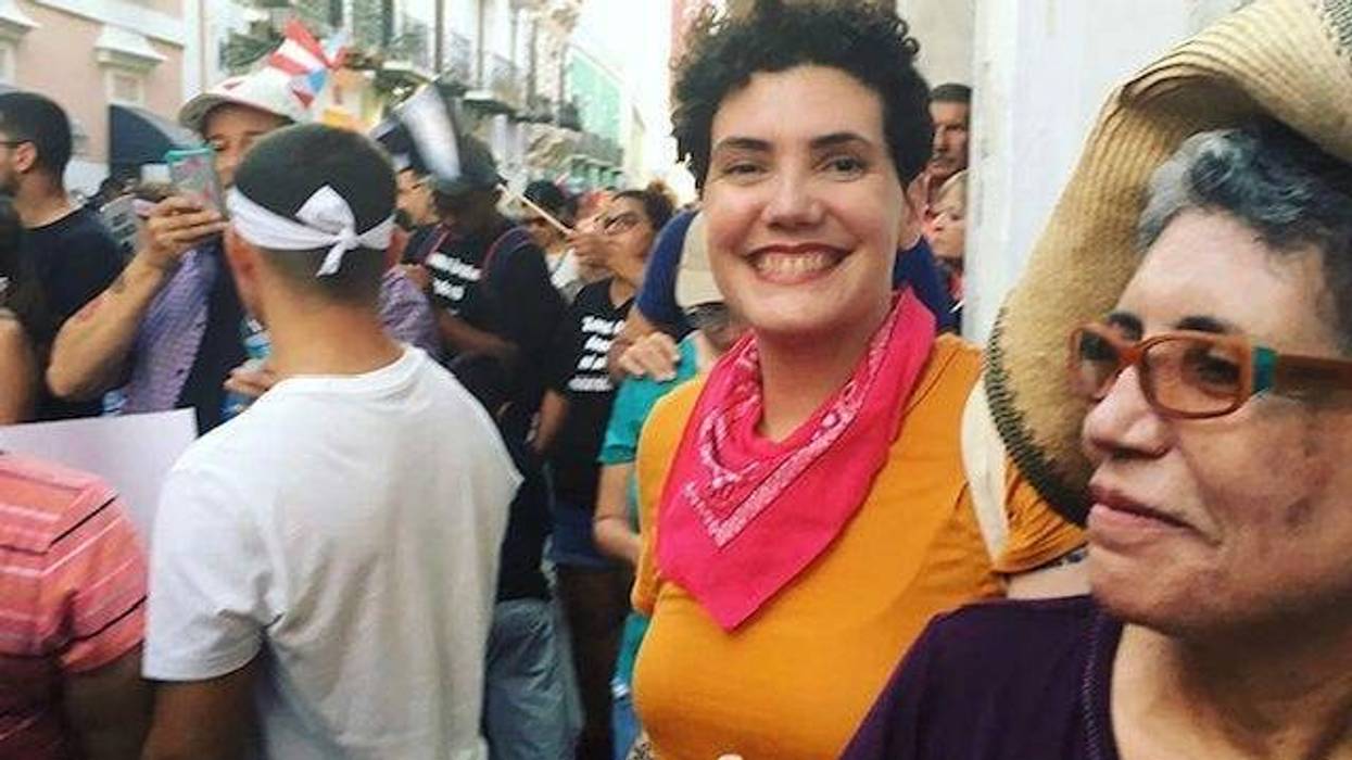 Philadelphia Poet Laureate Raquel Salas Rivera participates in protests in San Juan, Puerto Rico.