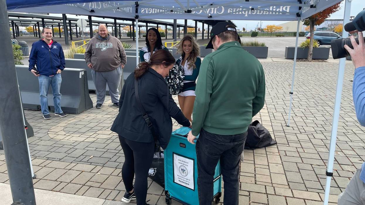 Philadelphia's Office of City Commissioners and the Eagles have placed ballot drop boxes at Lincoln Financial Field.