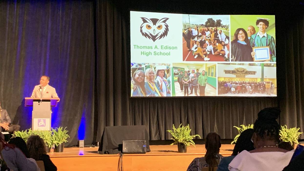 Philadelphia School District Superintendent Tony Watlington presents his 2026 "State of the Schools" address at Edison High School on Wednesday, Jan. 7.