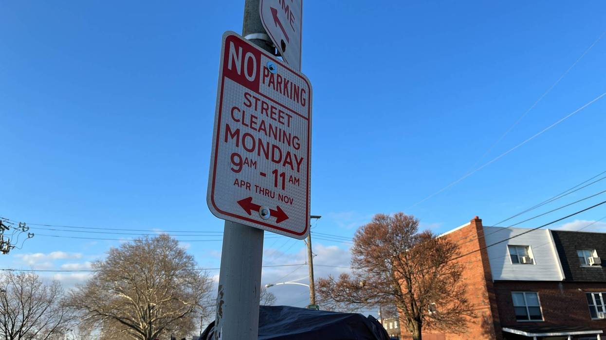 Philadelphia street cleaning sign