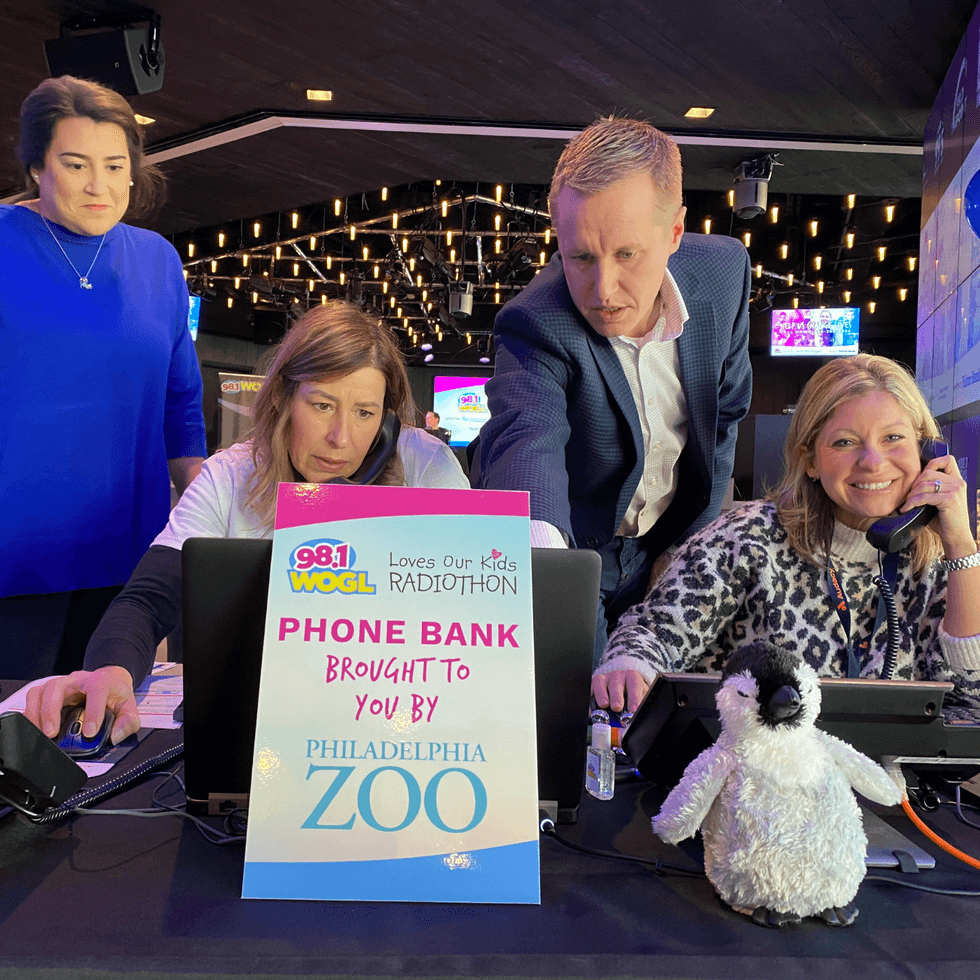 Phone Bank Volunteers at 2021 98.1 WOGL Loves Our Kids Radiothon presented by Fulton Bank