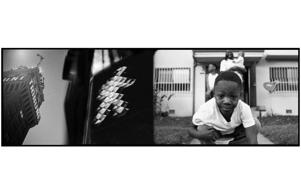 Photo collage created by photographer/artist Cinque Mubarak showing "the Black experience" in Oakland.