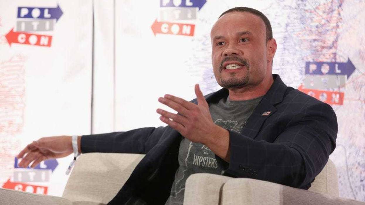 Photo of Fox Host Dan Bongino speaking at the Los Angeles Convention Center for Politicon in 2018.
