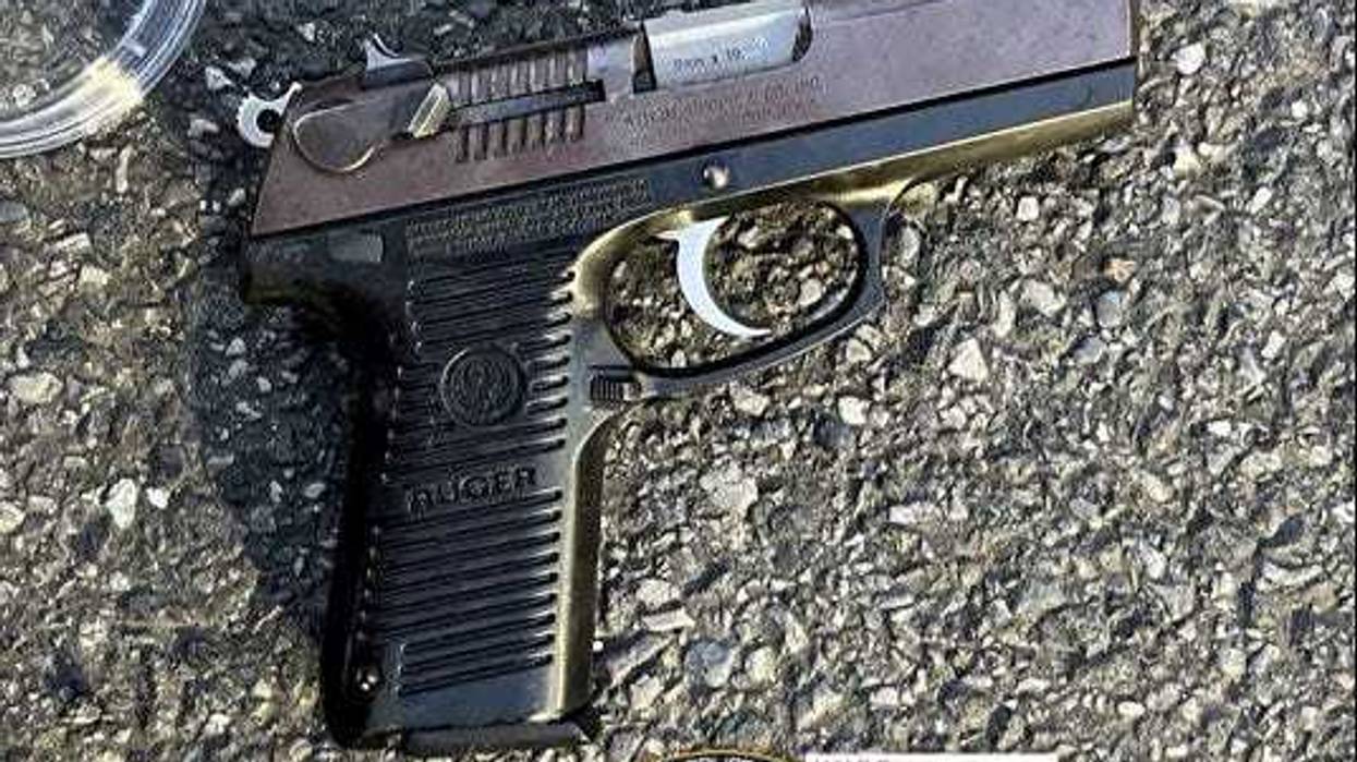 photo of gun retrieved at scene of shootout