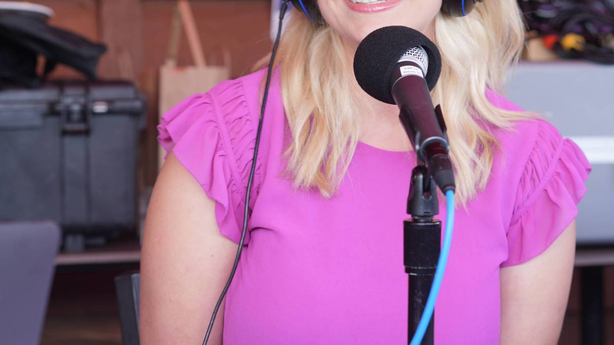 Photo of Kim St. Onge on Friday, June 30 at Chick-N-Elly's broadcast in Eureka, MO.