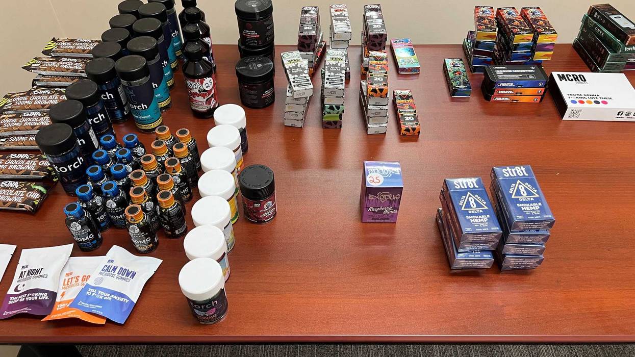 Photo of Seized items at J&J Vape Variety
