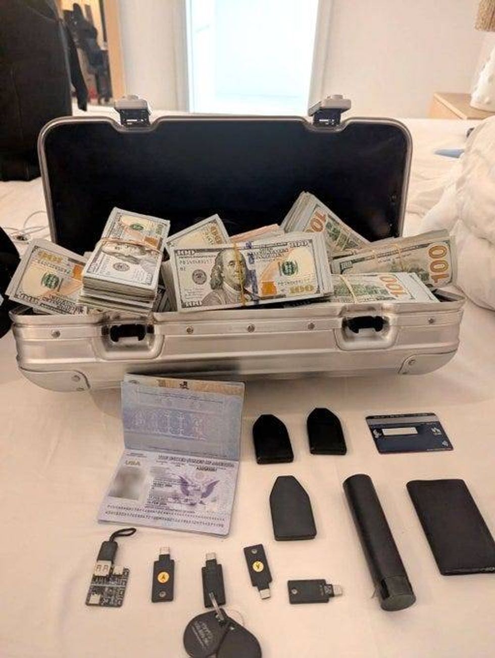 Photo shared regarding apprehension of John Daghita in Saint Martin.