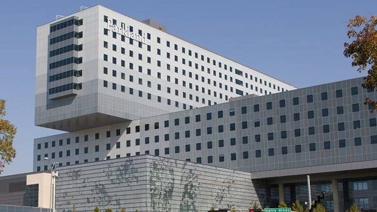 Photo taken on Nov. 13, 2020 shows the Parkland Hospital which admits COVID-19 patients in Dallas, Texas, the United States. The number of confirmed cases of COVID-19 in the U.S. state of Texas surpassed one million on Friday, official figures showed.