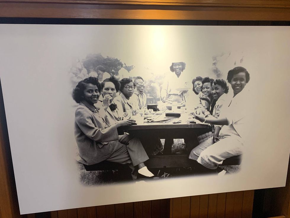 Photograph inside the African American Museum and Library.